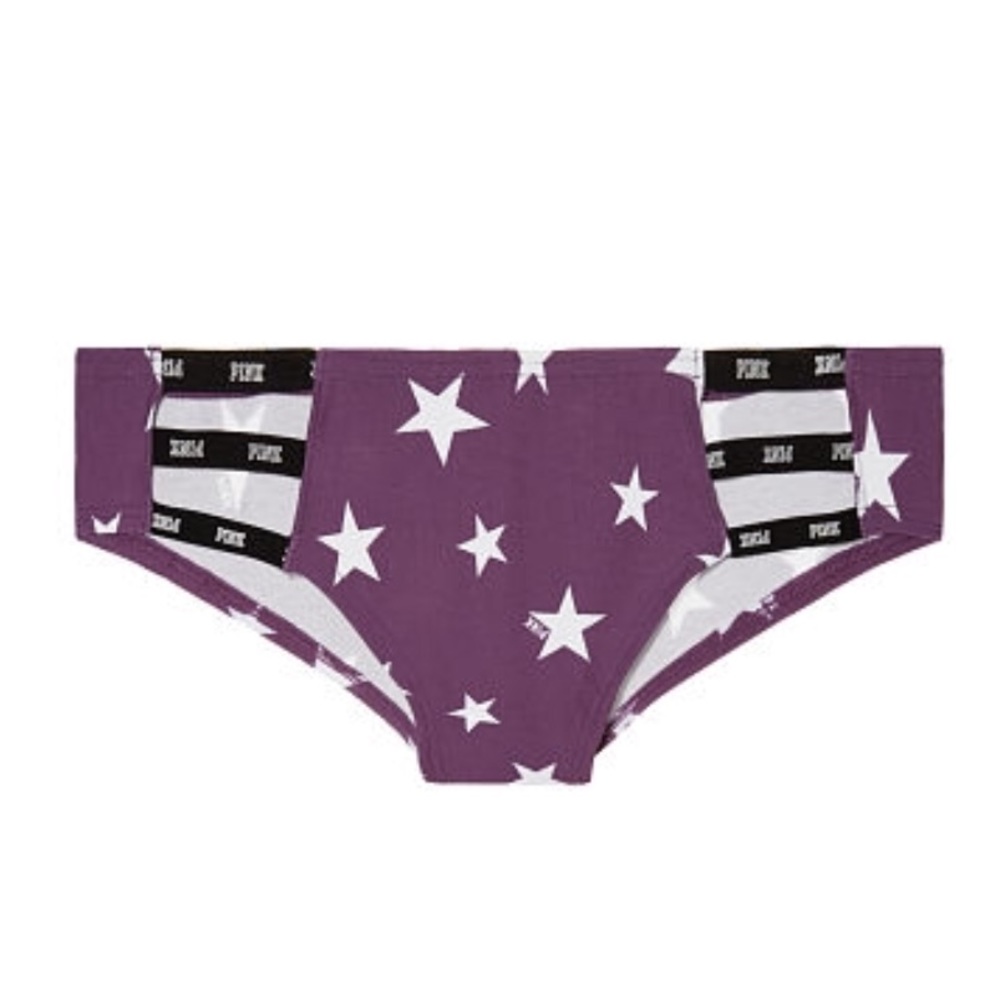 New Victoria’s Secret PINK Mini Logo Strappy Cheekster Panties - XSmall - Stars